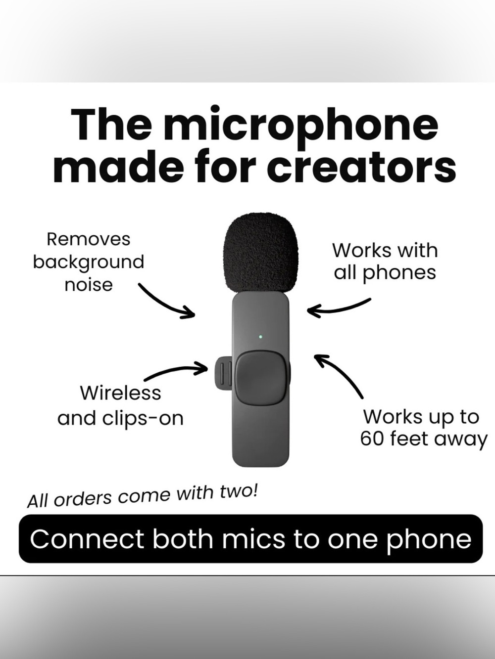Magic Pop Mic | 2-Pack Wireless Microphones with Apple Connector